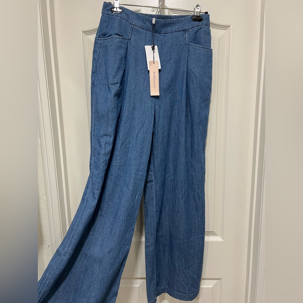 BCBGeneration Blue Denim Trousers NWT - Picture 3 of 7